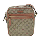 GUCCI GG Canvas Shoulder Bag PVC Leather Beige 233268 Auth bs7541-13