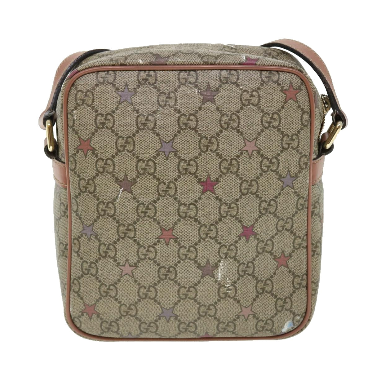 GUCCI GG Canvas Shoulder Bag PVC Leather Beige 233268 Auth bs7541 - 0