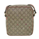 GUCCI GG Canvas Shoulder Bag PVC Leather Beige 233268 Auth bs7541-2