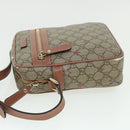 GUCCI GG Canvas Shoulder Bag PVC Leather Beige 233268 Auth bs7541-3