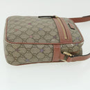 GUCCI GG Canvas Shoulder Bag PVC Leather Beige 233268 Auth bs7541-4