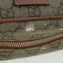 GUCCI GG Canvas Shoulder Bag PVC Leather Beige 233268 Auth bs7541-7