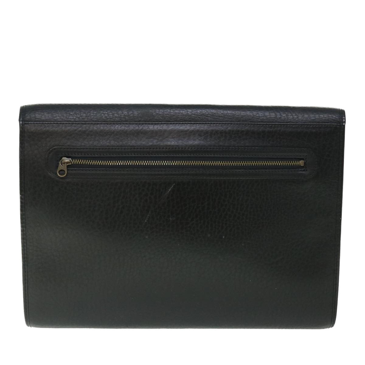 Burberrys Briefcase Leather Black Auth bs7548 - 0