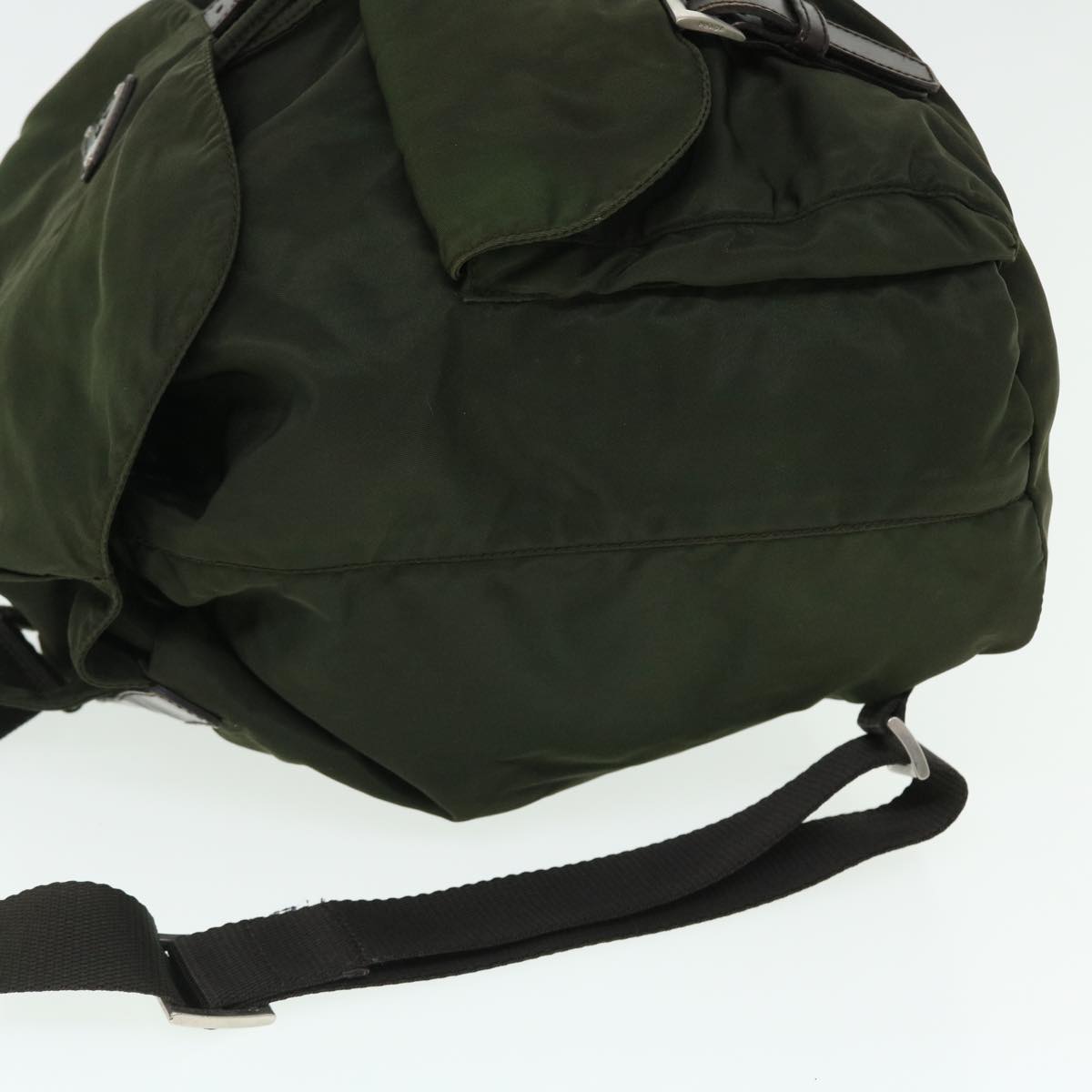 PRADA Backpack Nylon Khaki Auth bs7575