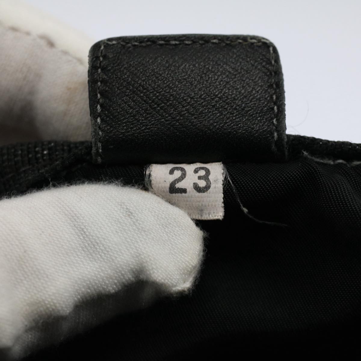 PRADA Leopard Pouch Nylon Wool 3Set Black Auth bs7583