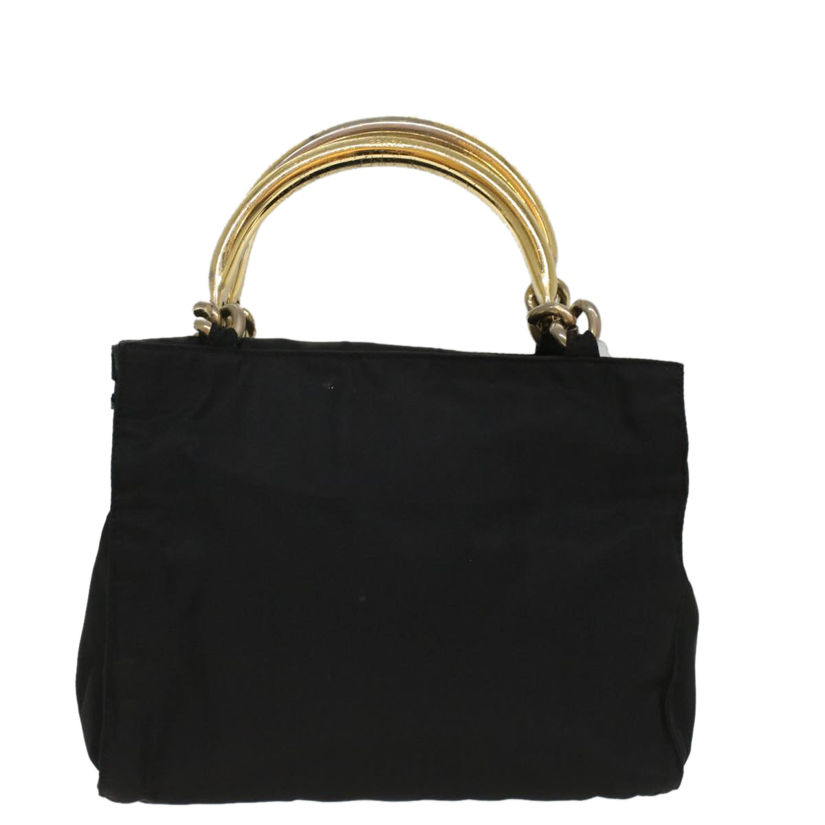 PRADA Hand Bag Nylon Black Auth bs7611
