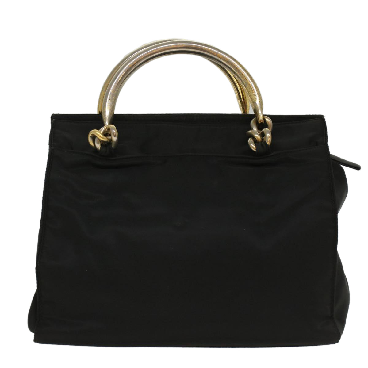 PRADA Hand Bag Nylon Black Auth bs7612 - 0
