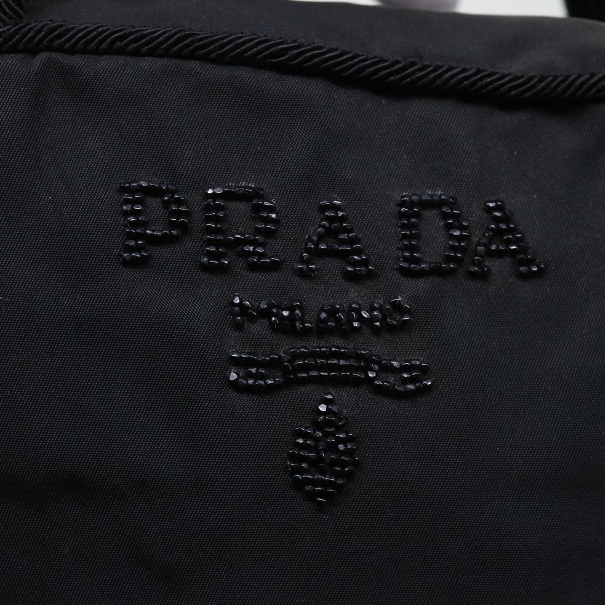 PRADA Hand Bag Nylon Black Auth bs7614