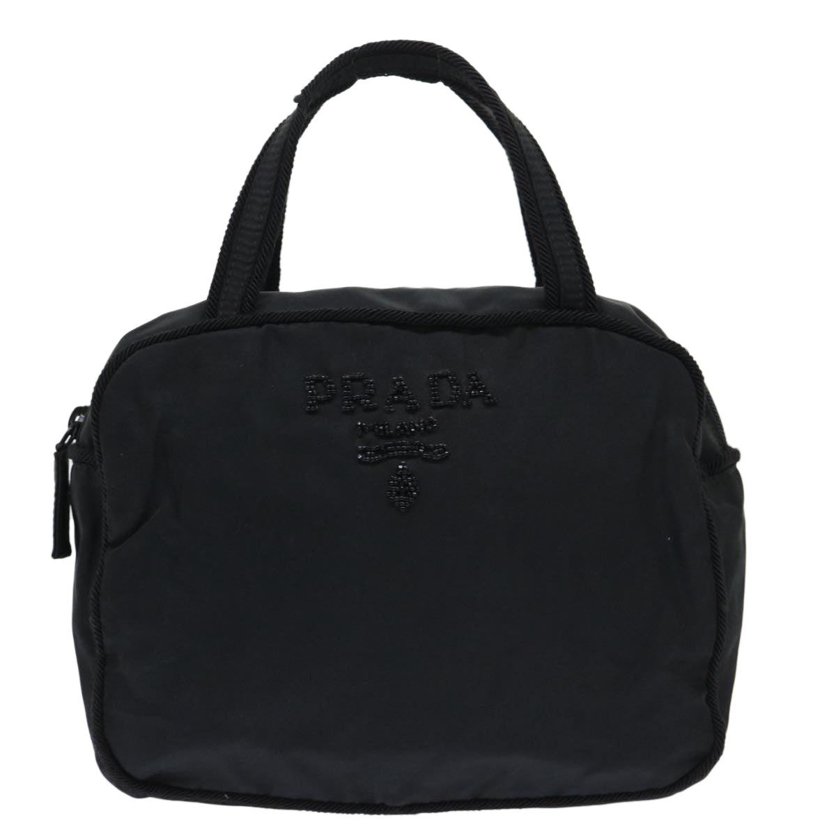PRADA Hand Bag Nylon Black Auth bs7614 - 0