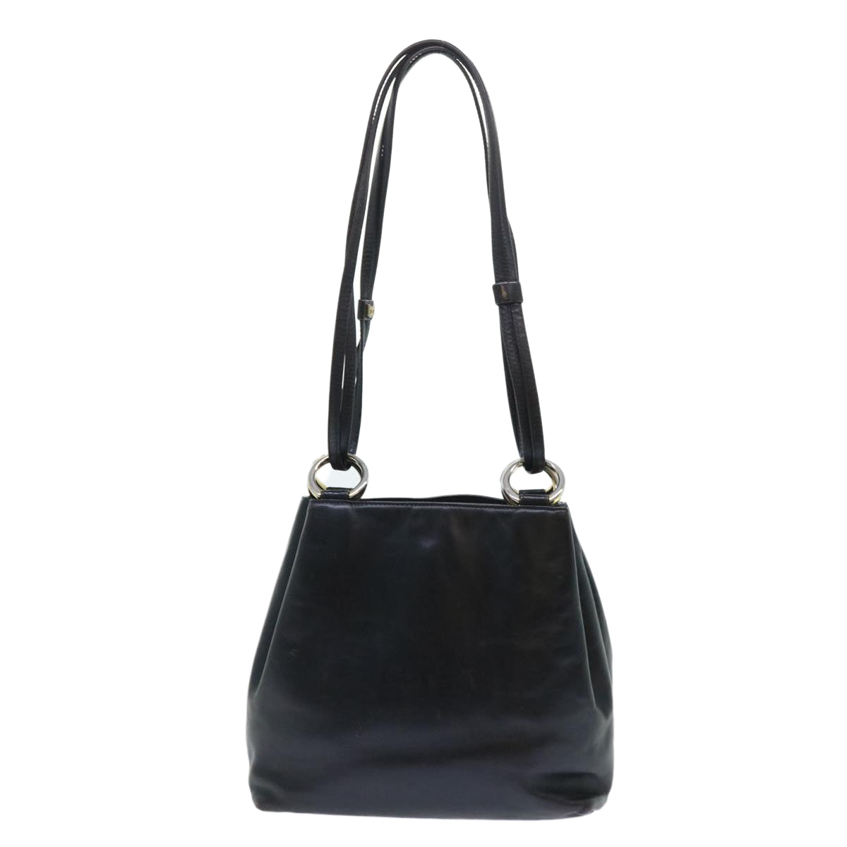 BALLY Shoulder Bag Leather Black Auth bs7621 - 0
