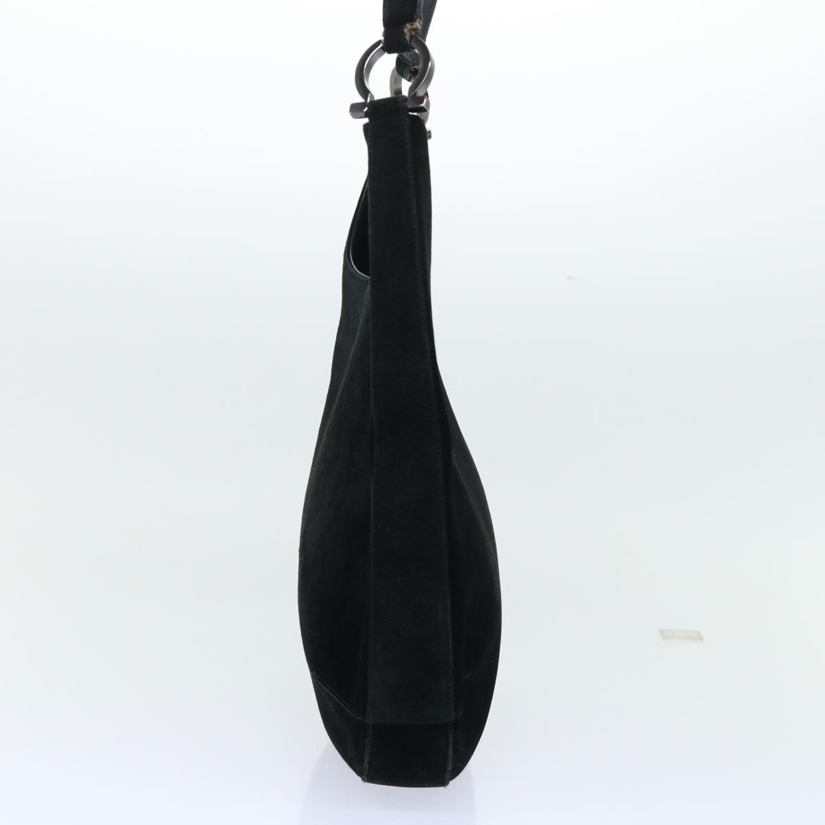 Salvatore Ferragamo Shoulder Bag Suede Black Auth bs7627