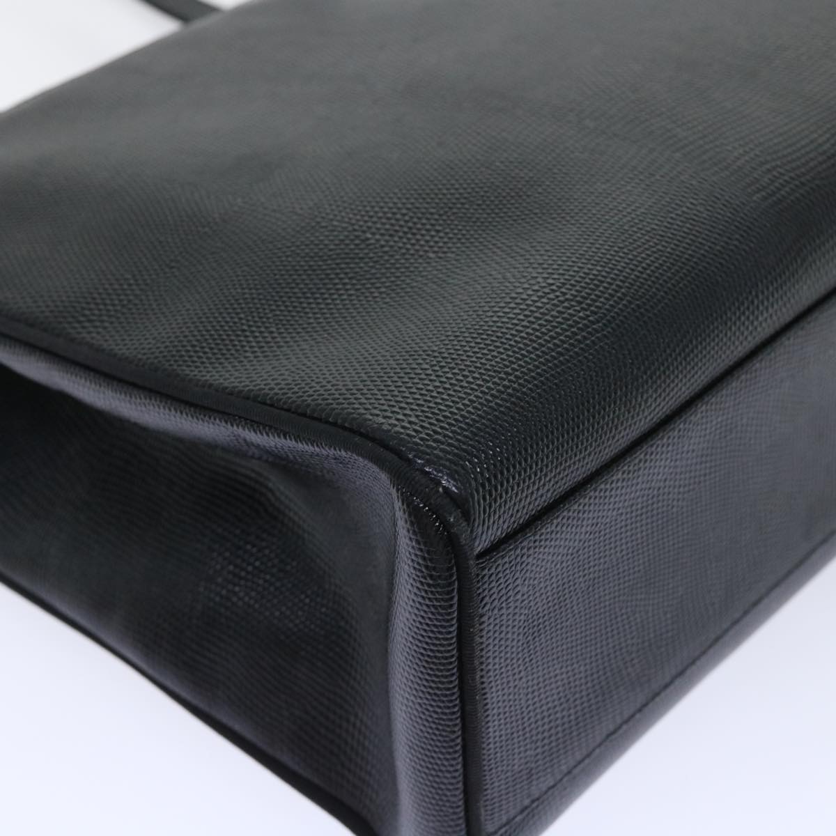 Salvatore Ferragamo Shoulder Bag Leather Black Auth bs7628