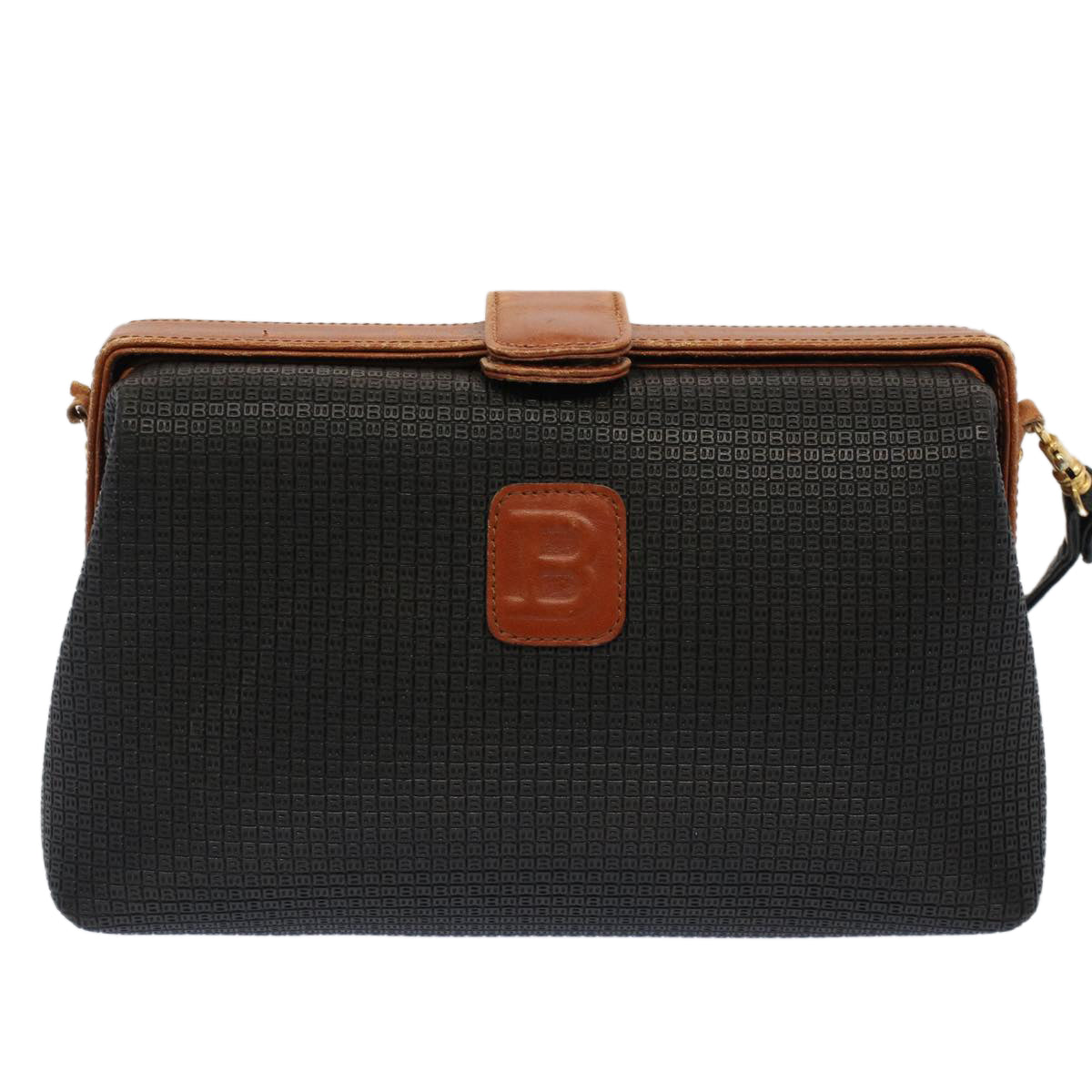 BALLY Shoulder Bag PVC Leather Black Auth bs7655 - 0