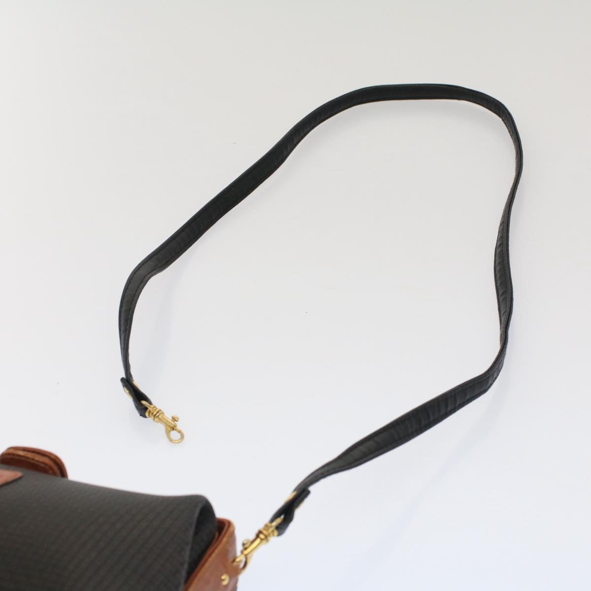 BALLY Shoulder Bag PVC Leather Black Auth bs7655