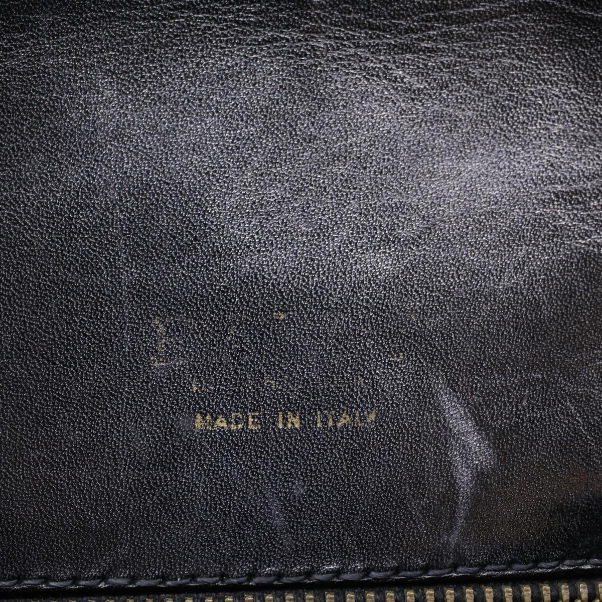 BALLY Shoulder Bag Leather Black Auth bs7658