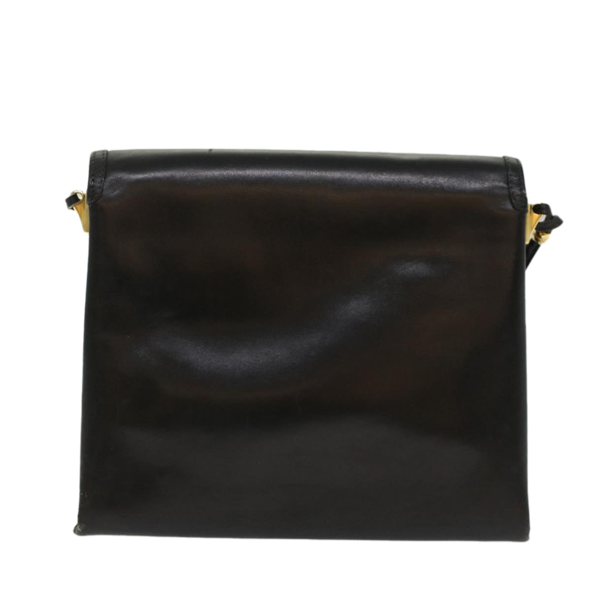BALLY Shoulder Bag Leather Black Auth bs7658 - 0