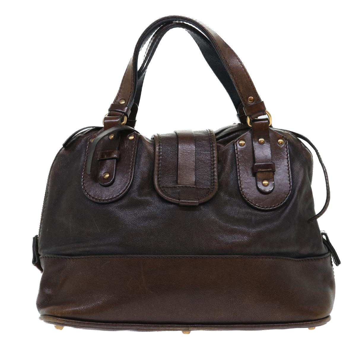 Chloe Kerala Hand Bag Leather Brown Auth bs7665 - 0