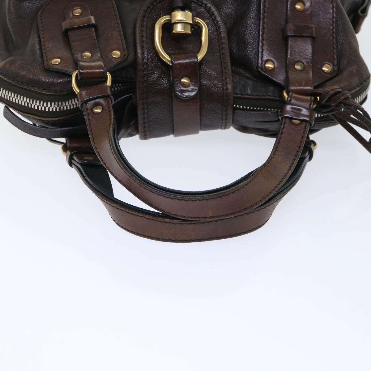 Chloe Kerala Hand Bag Leather Brown Auth bs7665