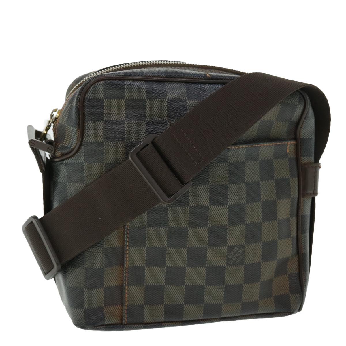 LOUIS VUITTON Damier Ebene Olaf PM Shoulder Bag N41442 LV Auth bs7693