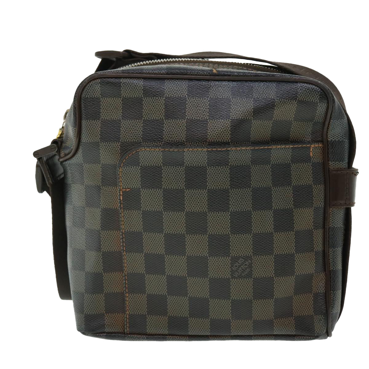 LOUIS VUITTON Damier Ebene Olaf PM Shoulder Bag N41442 LV Auth bs7693