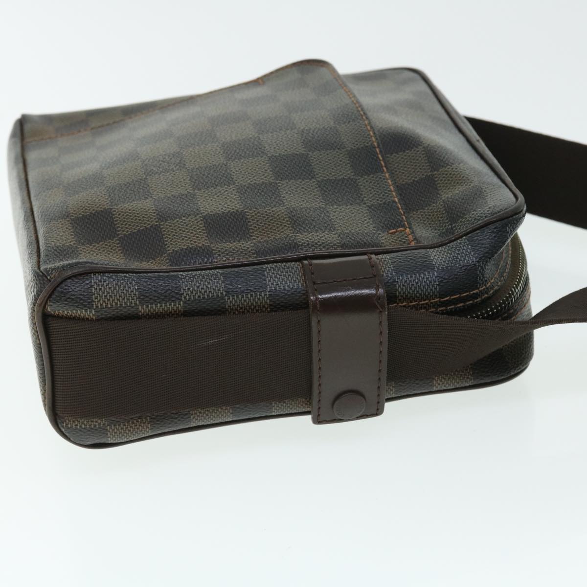 LOUIS VUITTON Damier Ebene Olaf PM Shoulder Bag N41442 LV Auth bs7693