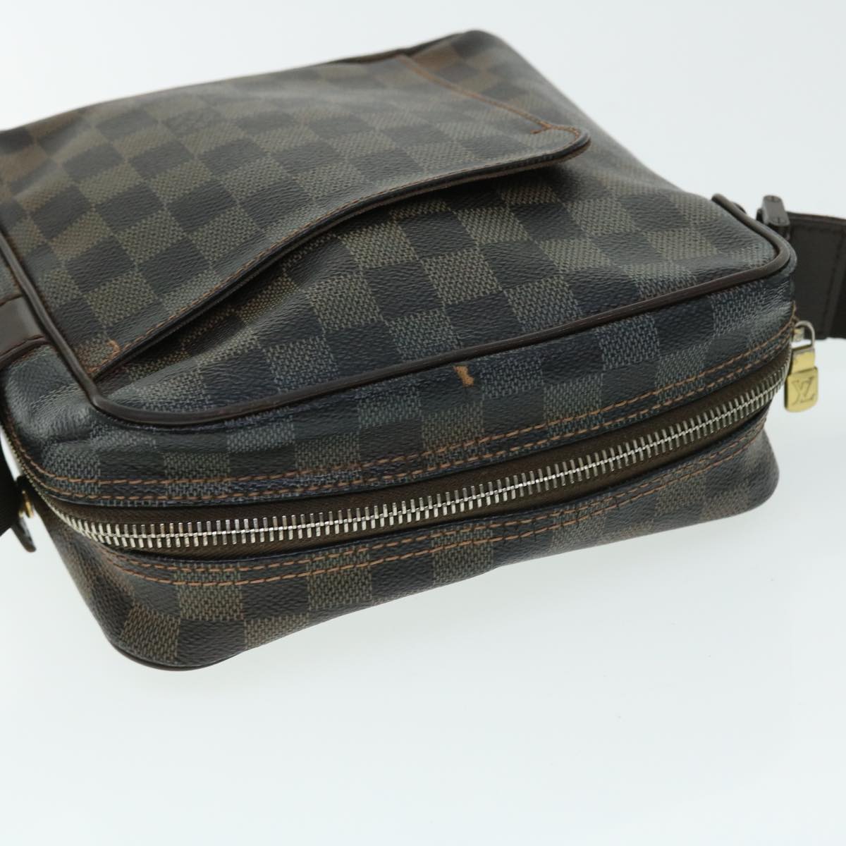 LOUIS VUITTON Damier Ebene Olaf PM Shoulder Bag N41442 LV Auth bs7693