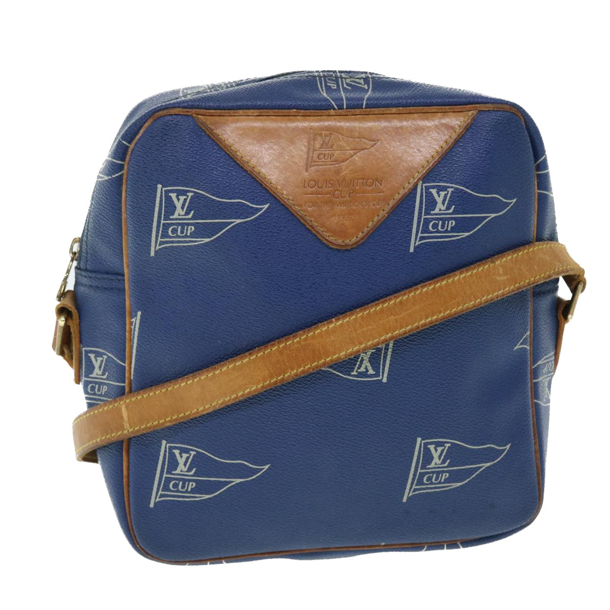 LOUIS VUITTON LV Cup Sac San Diego Shoulder Bag Blue M80010 LV Auth bs7713