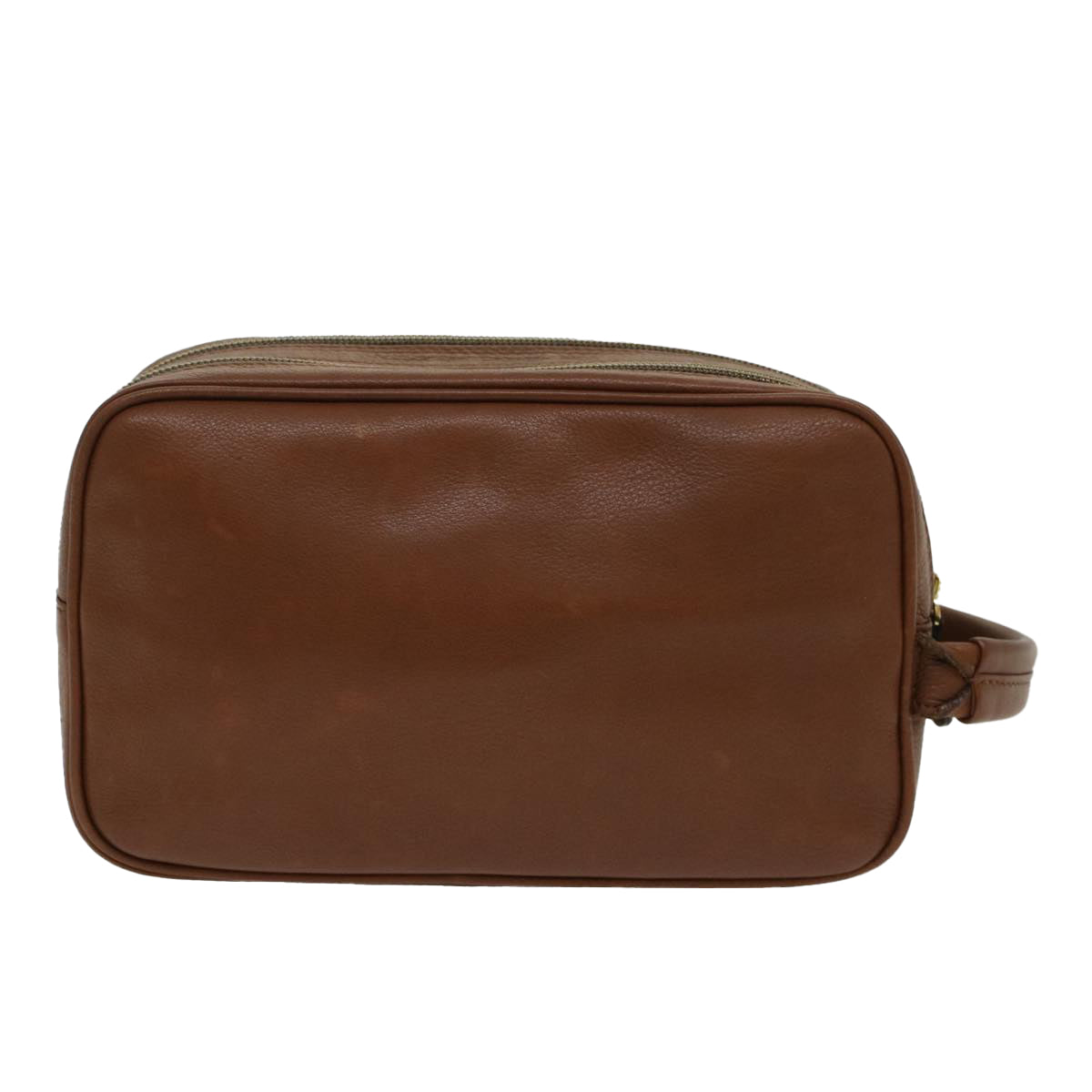 BALENCIAGA Clutch Bag Leather Brown Auth bs7730 - 0