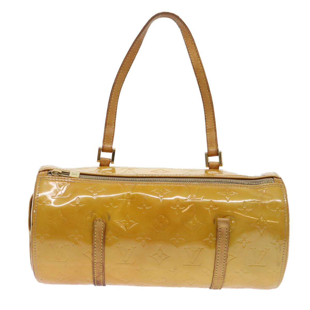 LOUIS VUITTON Monogram Vernis Bedford Hand Bag Beige M91006 LV Auth bs7731