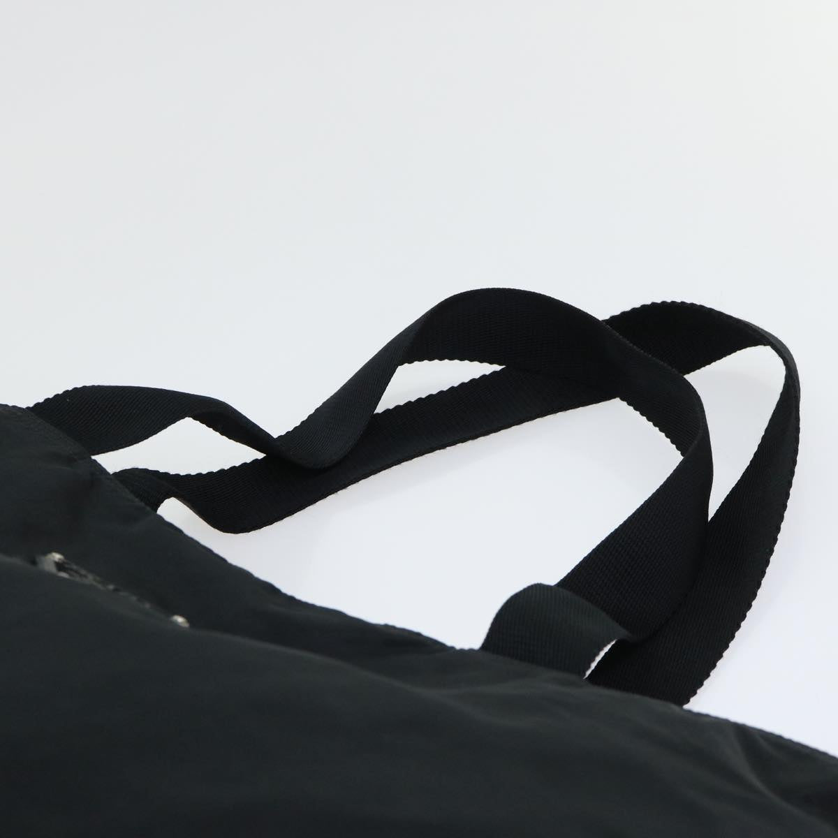 PRADA Tote Bag Nylon Black Auth bs7767