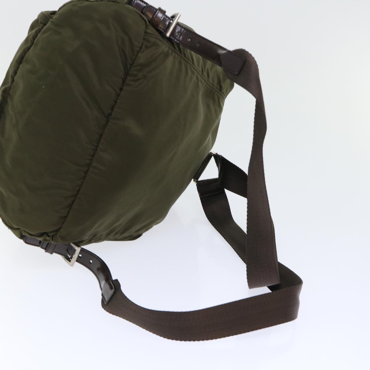 PRADA Backpack Nylon Khaki Auth bs7768