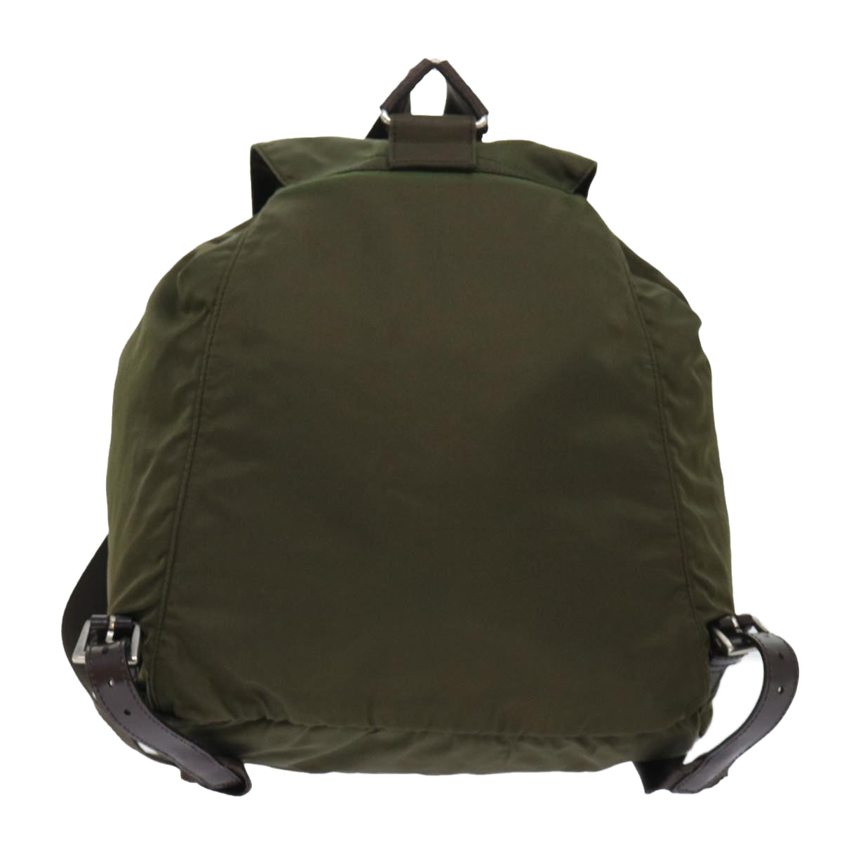 PRADA Backpack Nylon Khaki Auth bs7768