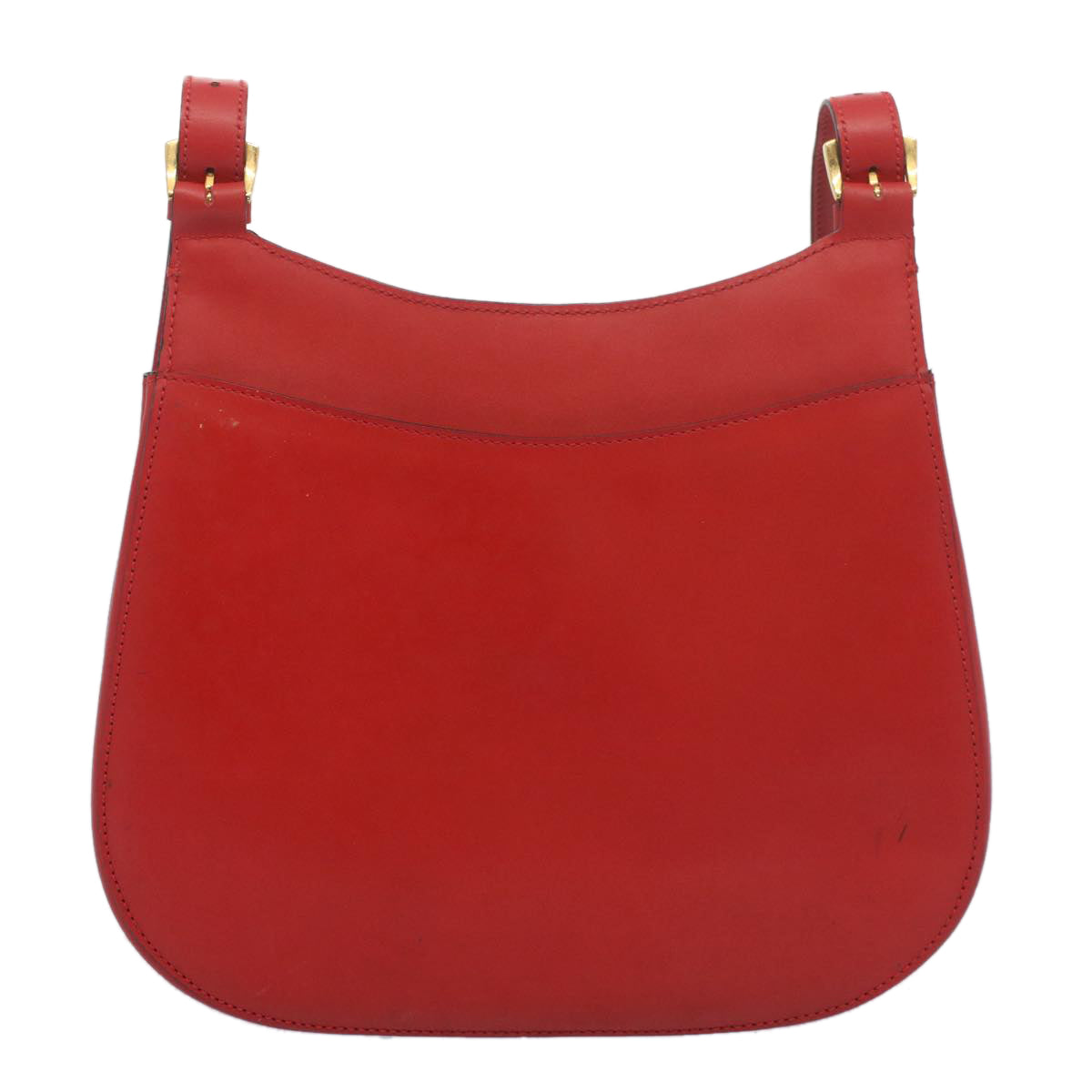 CELINE Shoulder Bag Leather Red Auth bs7778 - 0