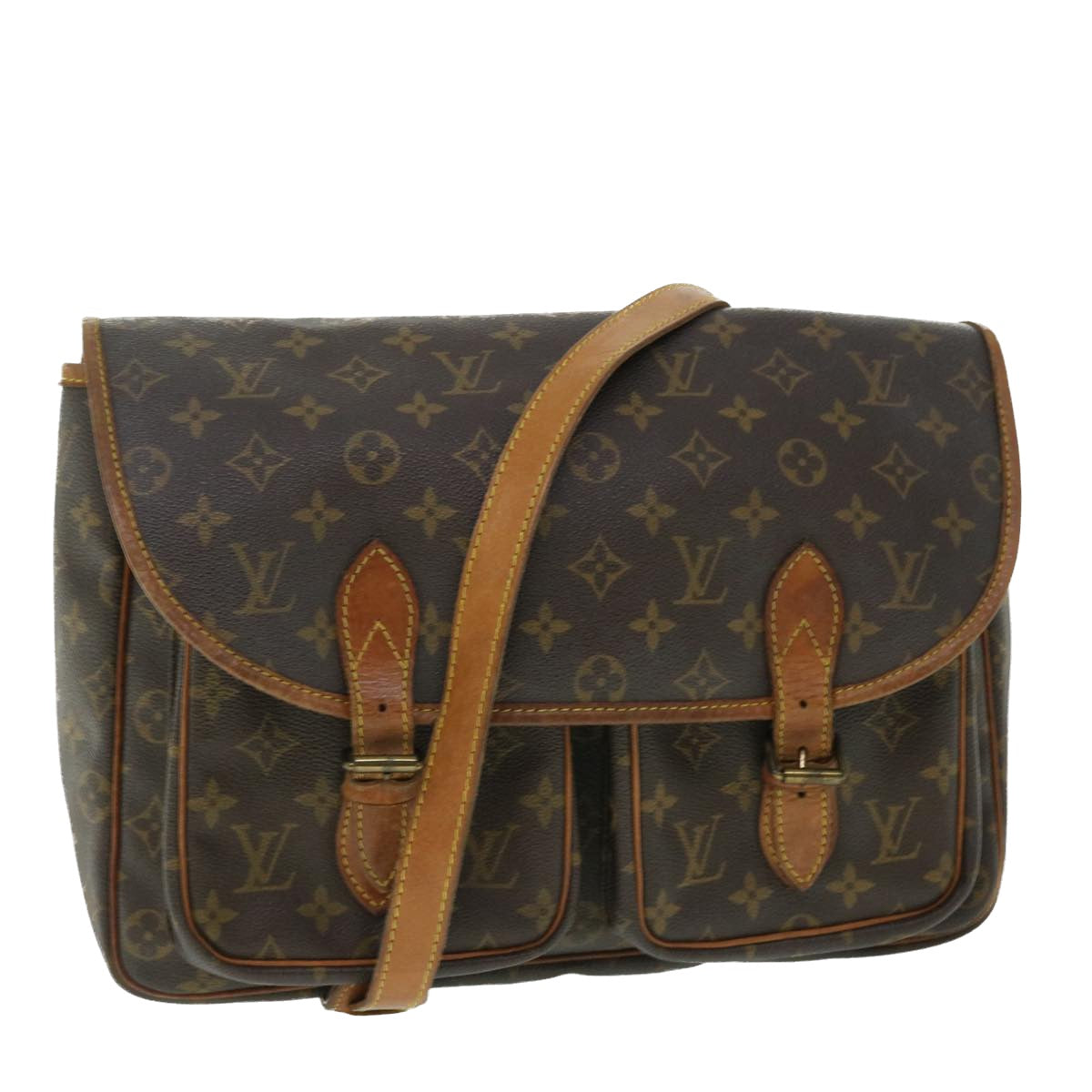 LOUIS VUITTON Monogram Gibeciere GM Shoulder Bag M42246 LV Auth bs7791