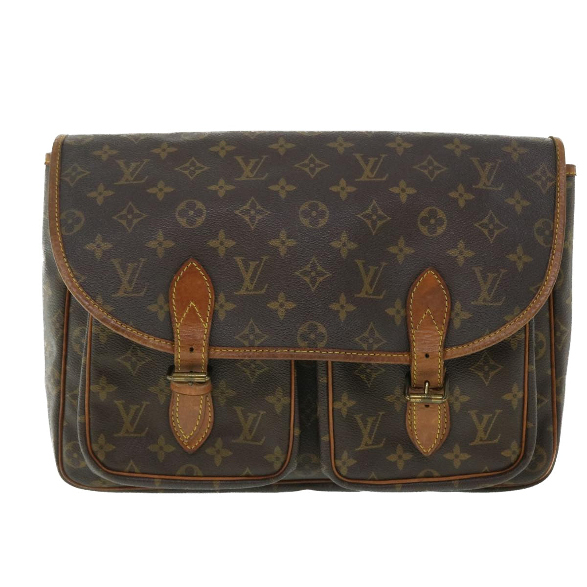 LOUIS VUITTON Monogram Gibeciere GM Shoulder Bag M42246 LV Auth bs7791