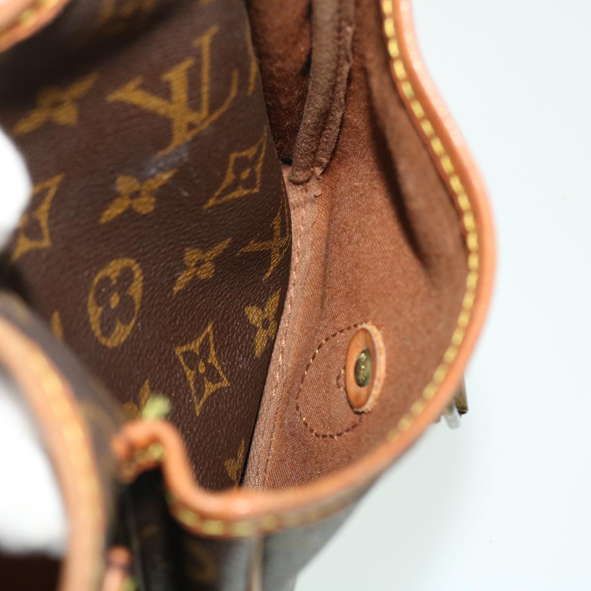 LOUIS VUITTON Monogram Gibeciere GM Shoulder Bag M42246 LV Auth bs7791