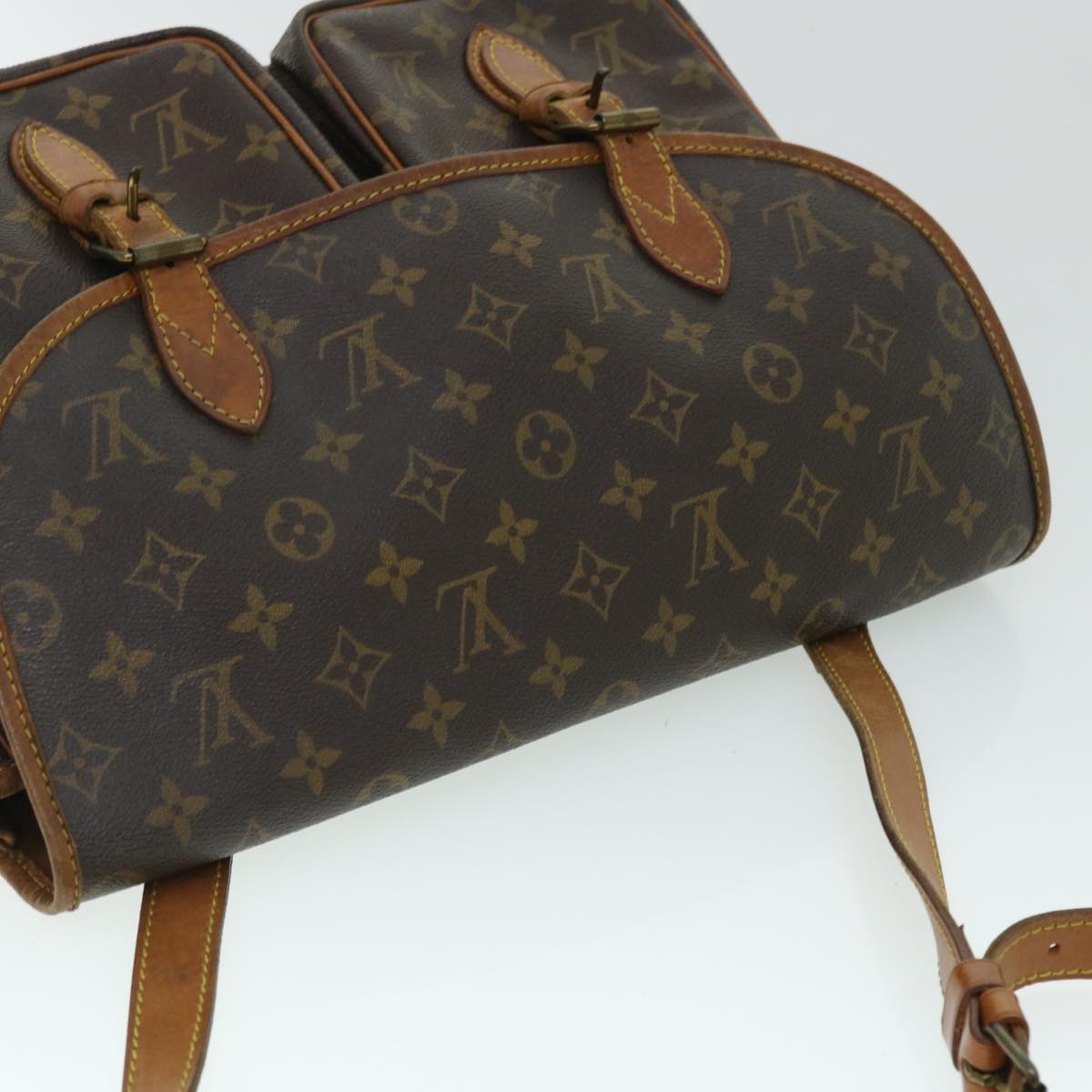 LOUIS VUITTON Monogram Gibeciere GM Shoulder Bag M42246 LV Auth bs7791