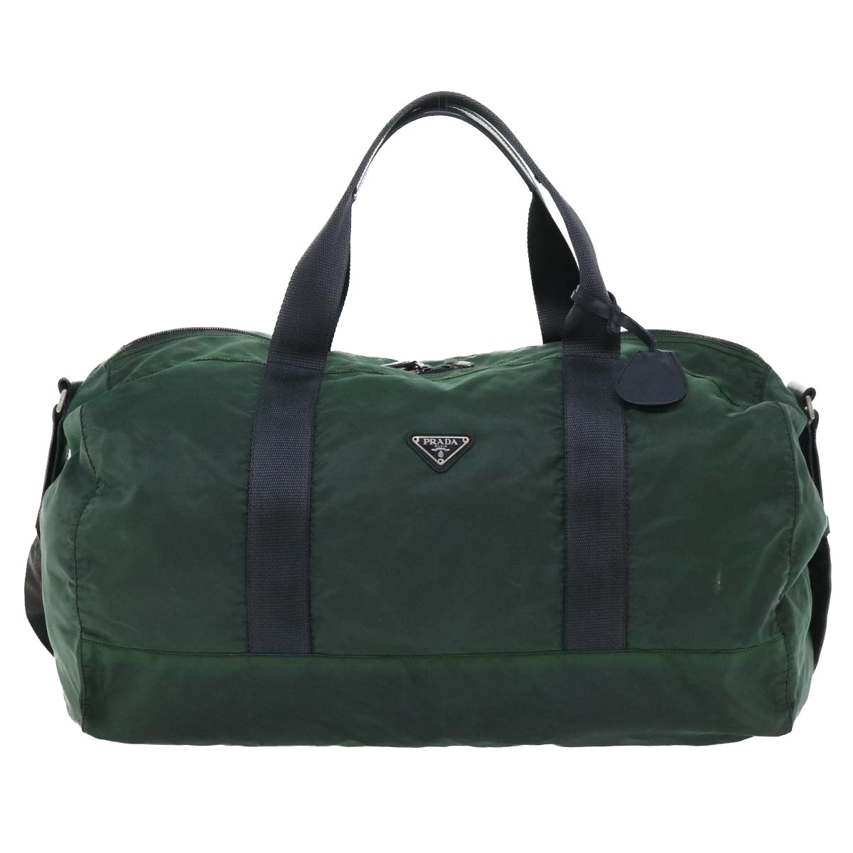 PRADA Boston Bag Nylon 2way Green Auth bs7807