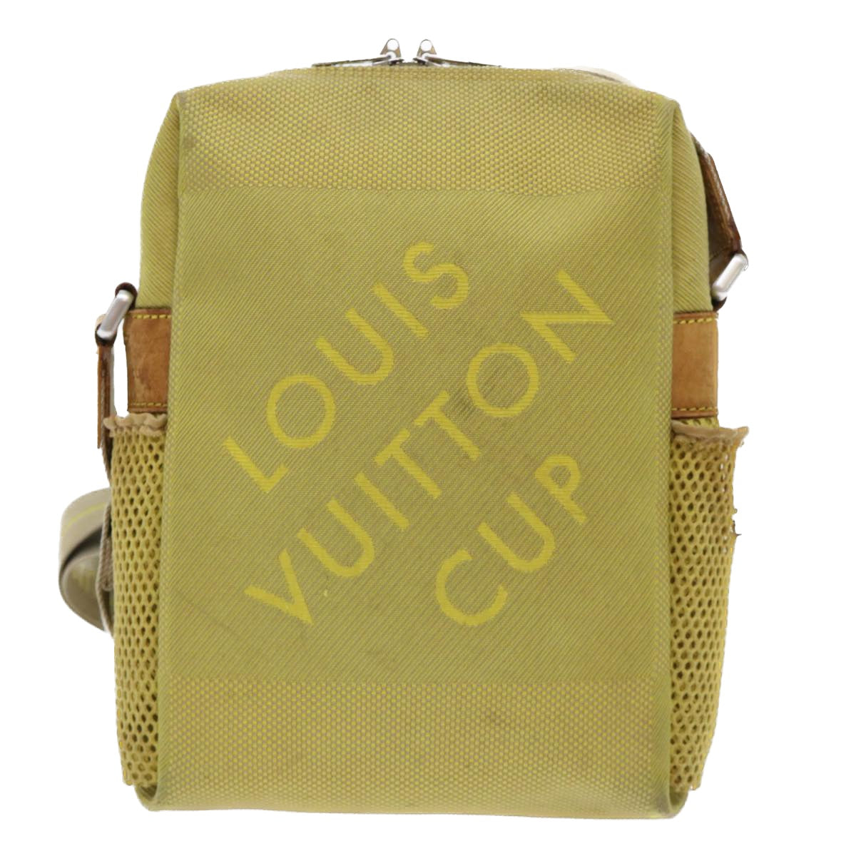 LOUIS VUITTON Damier Geant Weatherly Shoulder Bag Yellow M80636 LV Auth bs7812