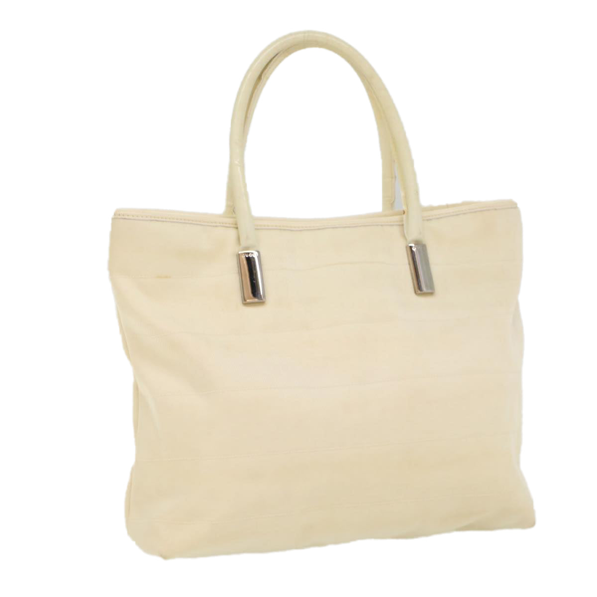 GUCCI Tote Bag Nylon Beige 002 2123 0457 Auth bs7823