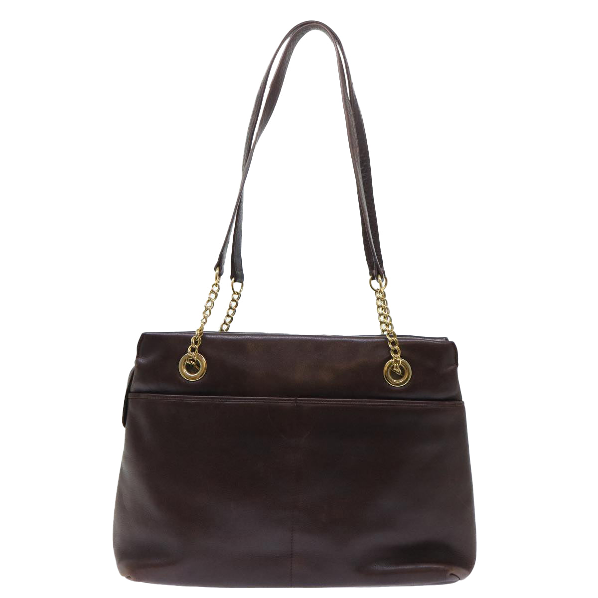 BALLY Shoulder Bag Leather Brown Auth bs7832 - 0