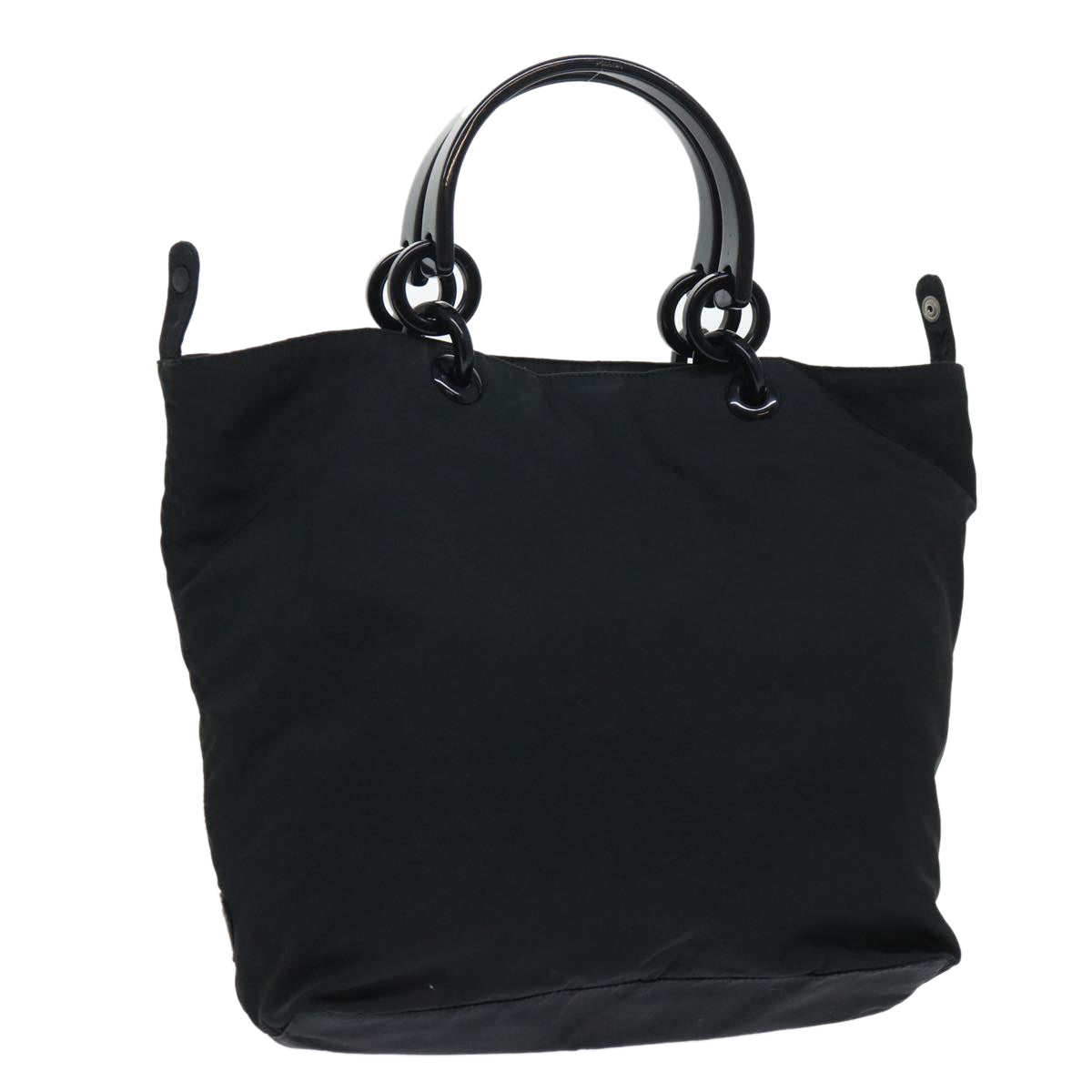 PRADA Hand Bag Nylon Black Auth bs7866