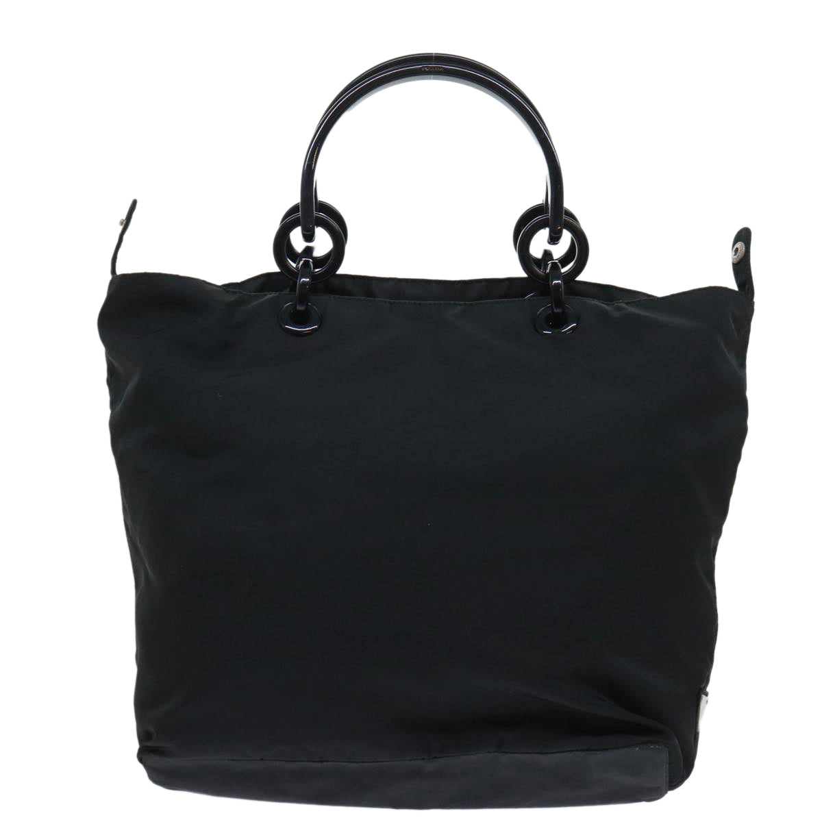 PRADA Hand Bag Nylon Black Auth bs7866