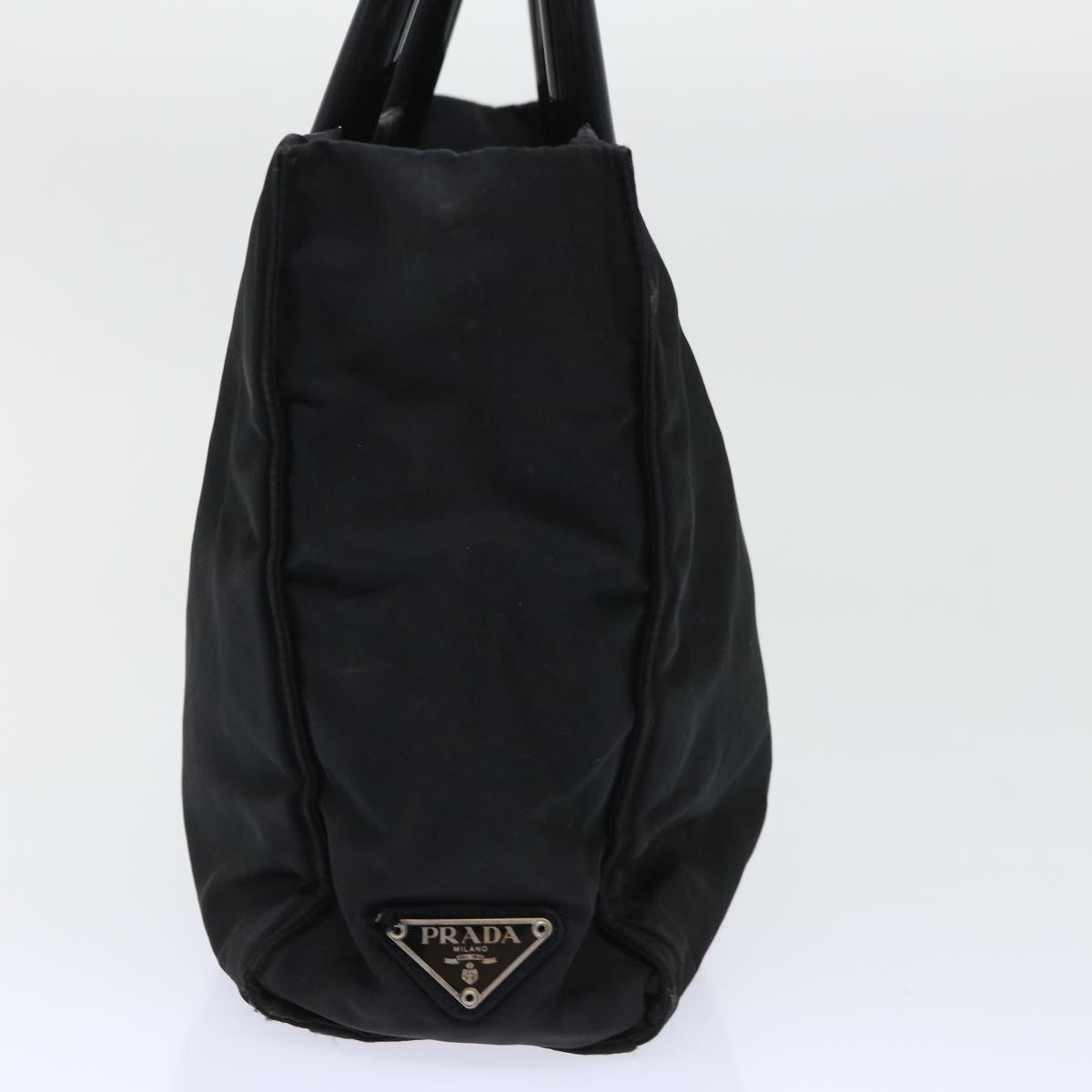 PRADA Hand Bag Nylon Black Auth bs7867