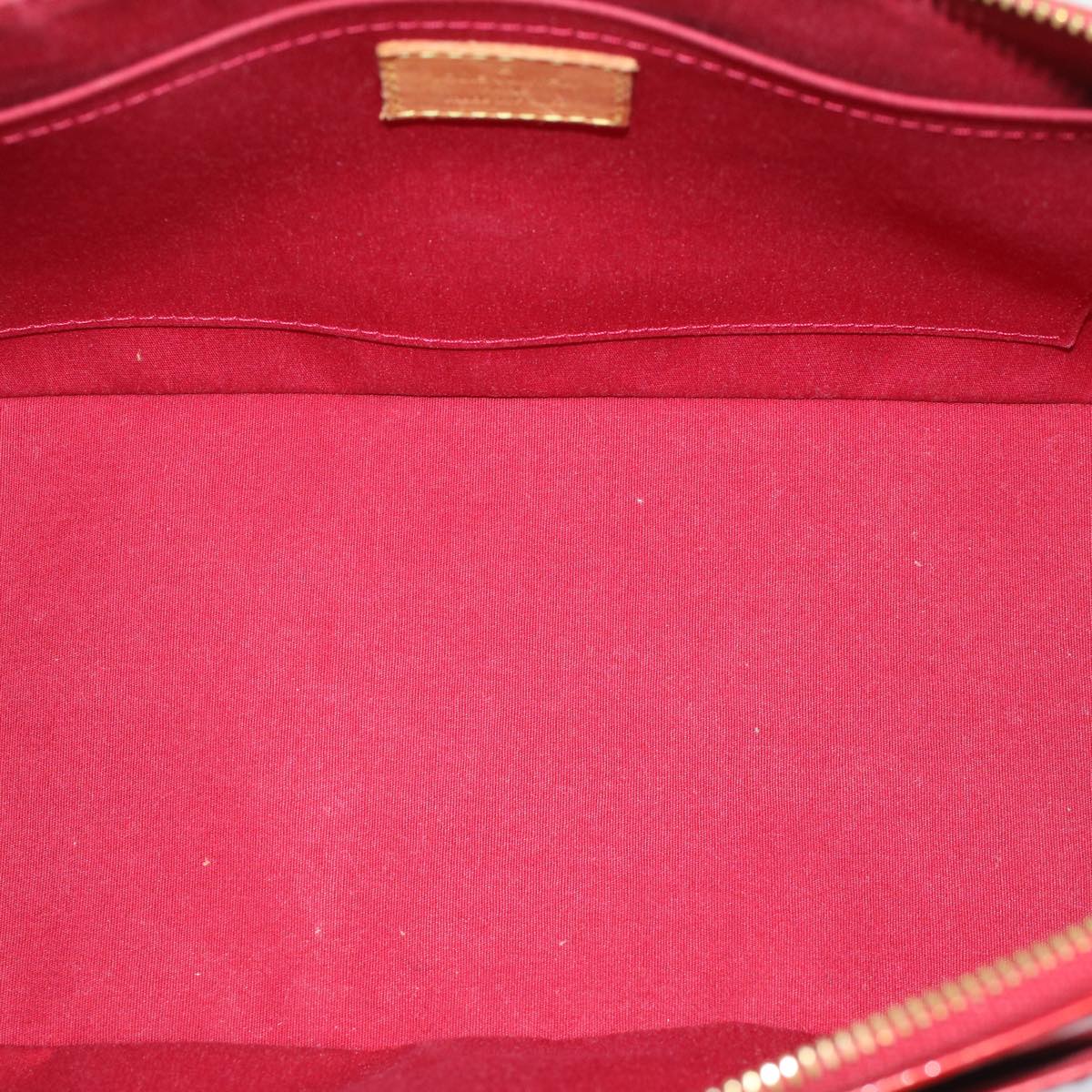 LOUIS VUITTON Monogram Vernis Rosewood Avenue Hand Bag Red M93507 LV Auth bs7894