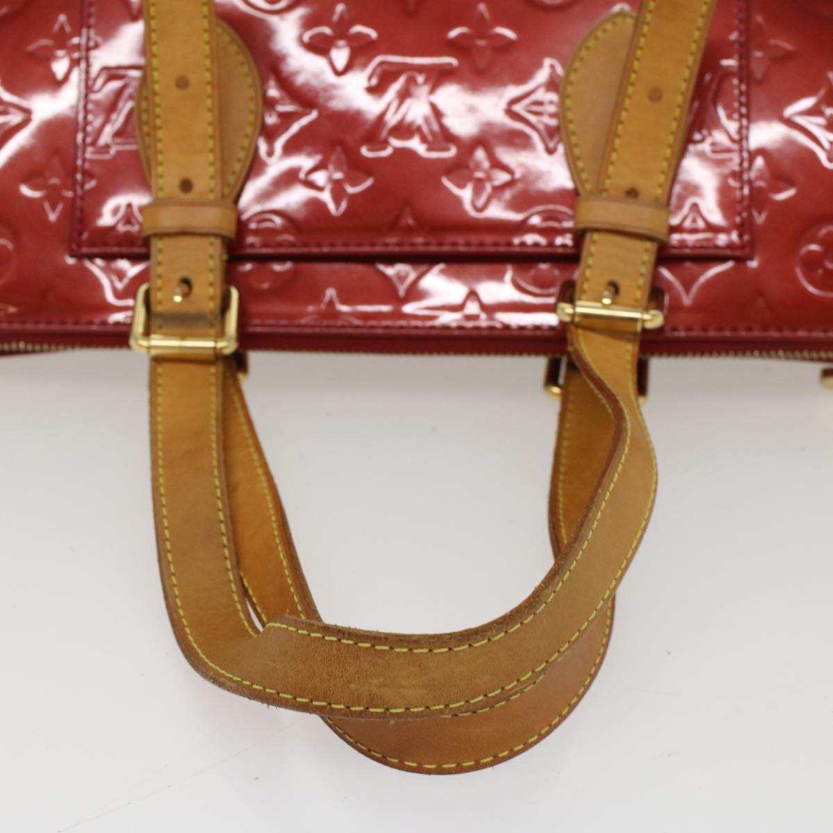 LOUIS VUITTON Monogram Vernis Rosewood Avenue Hand Bag Red M93507 LV Auth bs7894