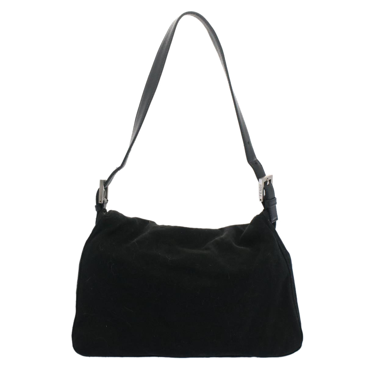 FENDI Mamma Baguette Shoulder Bag Nylon Black 2355 26325 009 Auth bs7910 - 0