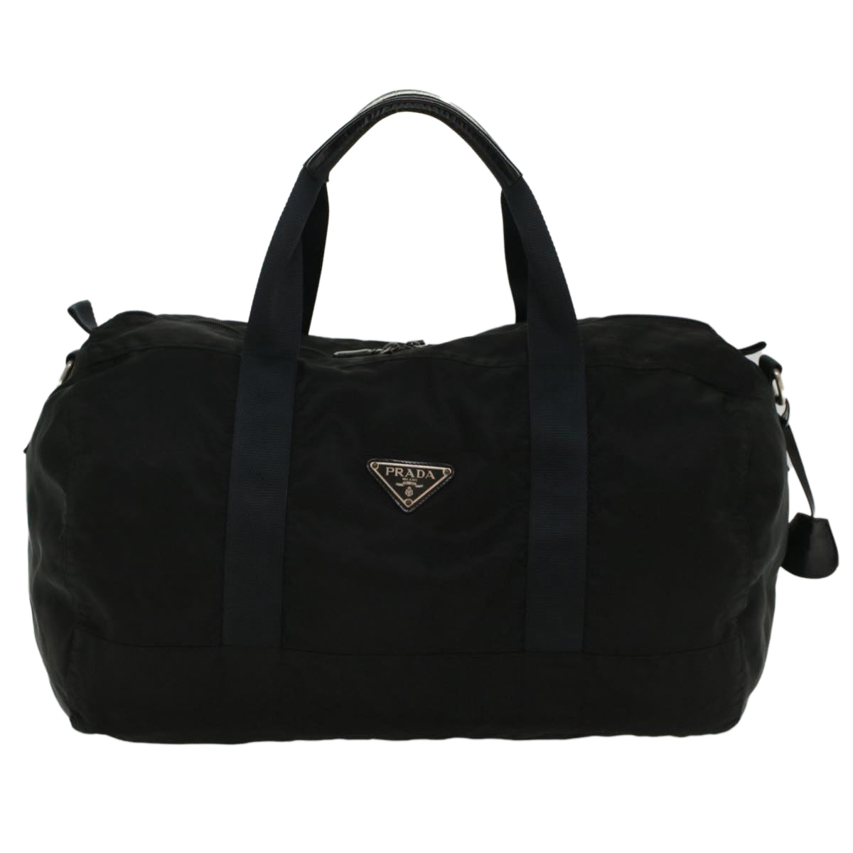 PRADA Boston Bag Nylon Black Auth bs7911