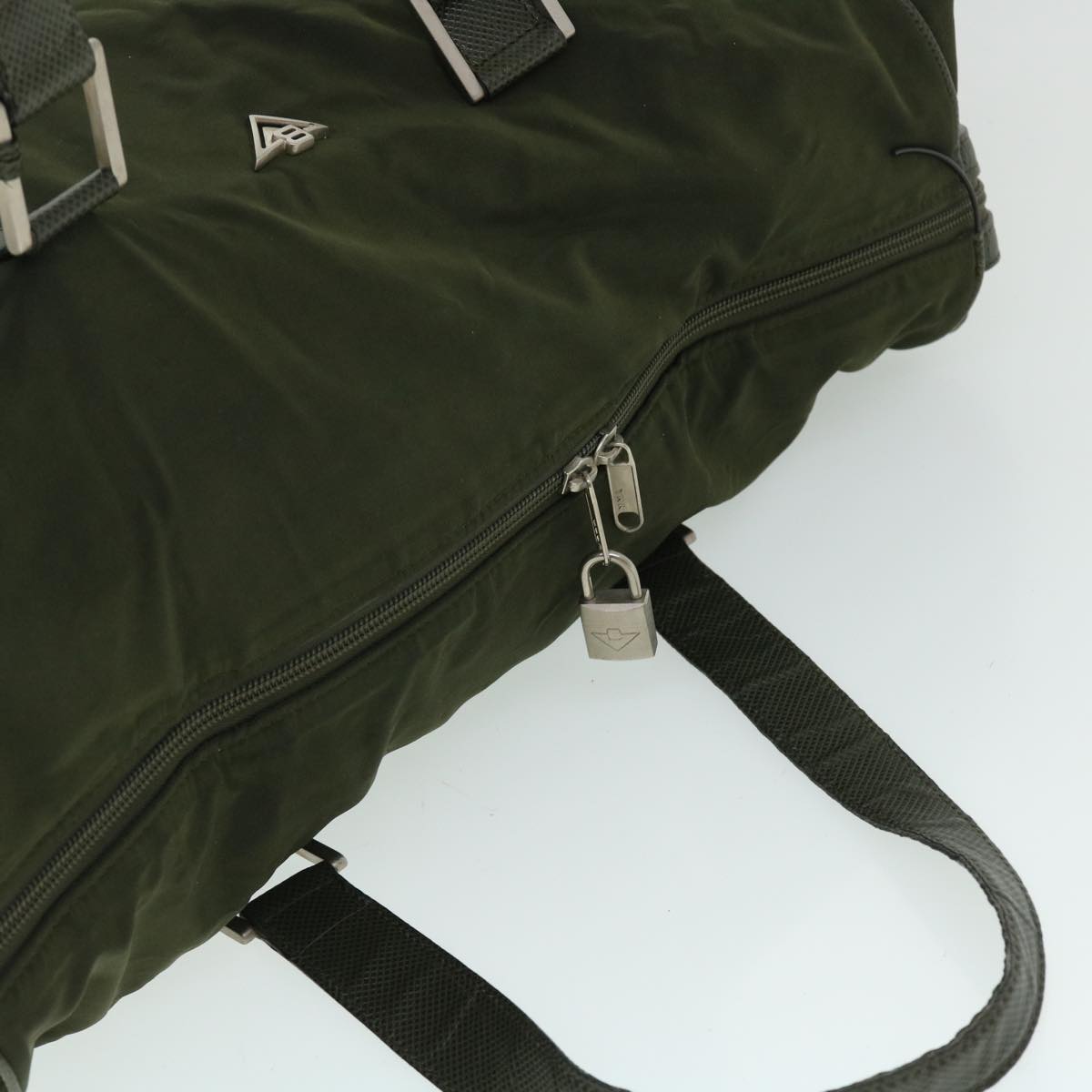 BOTTEGAVENETA Shoulder Bag Canvas nylon 3Set Green Brown black Auth bs7912