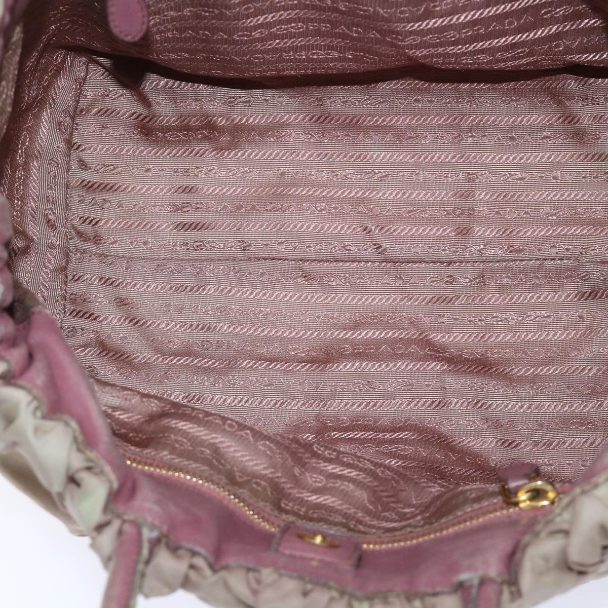 PRADA Hand Bag Nylon Pink Auth bs7913